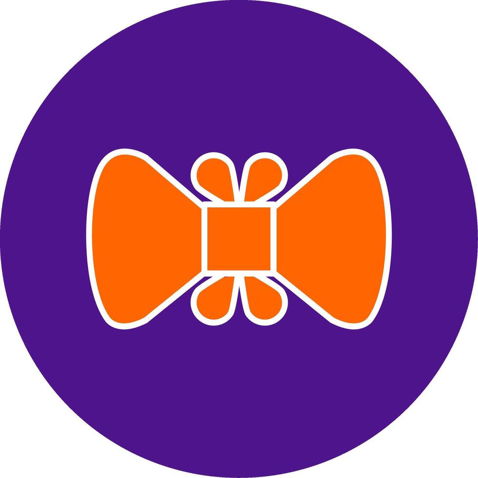 gravata-borboleta linha preenchidas círculo ícone vetor