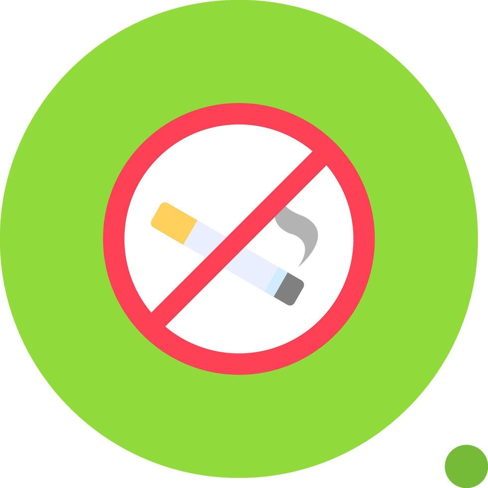 não fumar grandes círculo ícone vetor