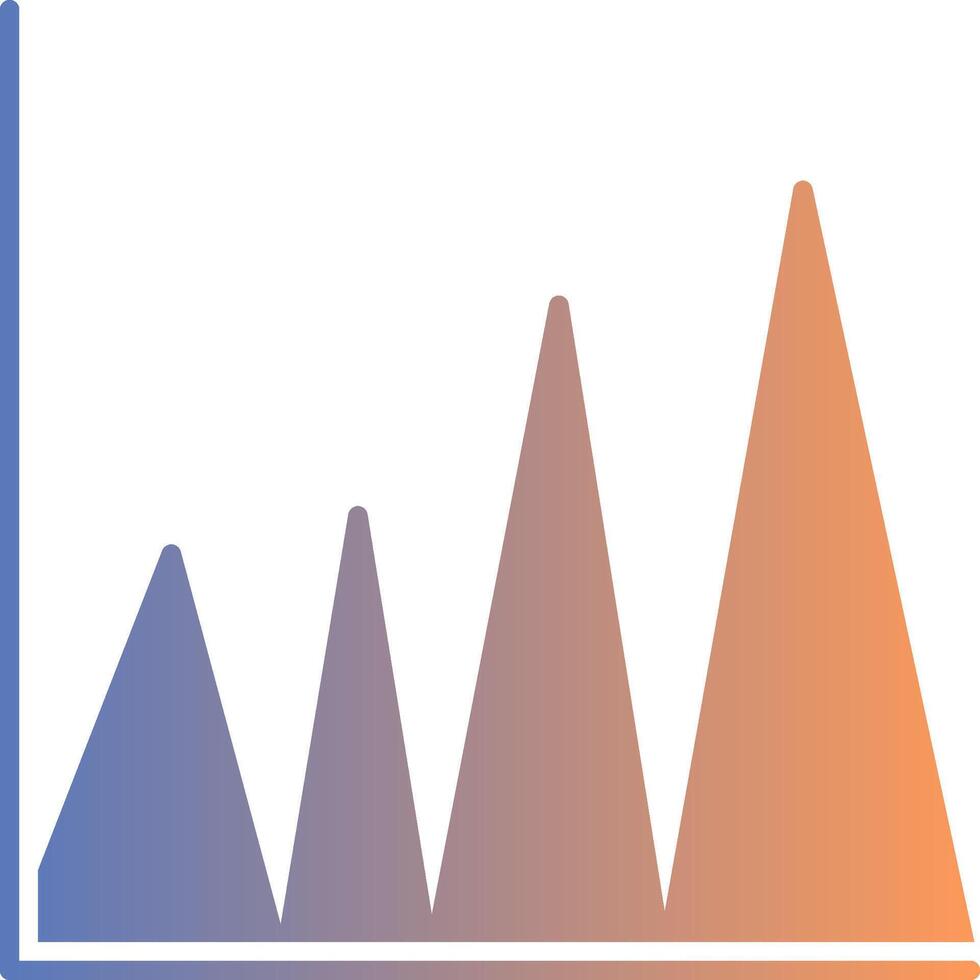 ícone de gradiente de gráfico vetor