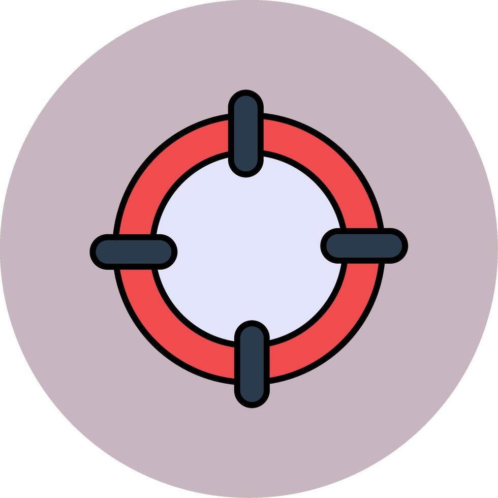 objetivo linha preenchidas multicor círculo ícone vetor
