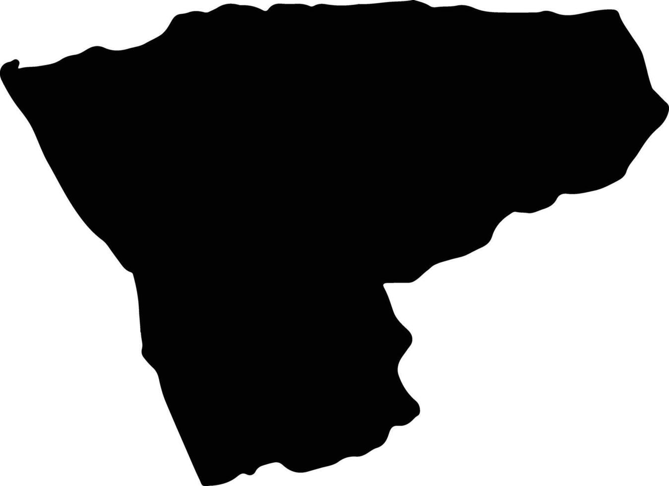 Zaire Angola silhueta mapa vetor