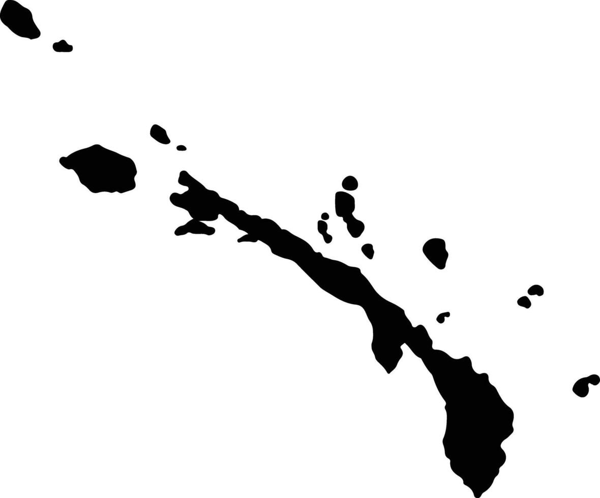 Novo Irlanda papua Novo Guiné silhueta mapa vetor
