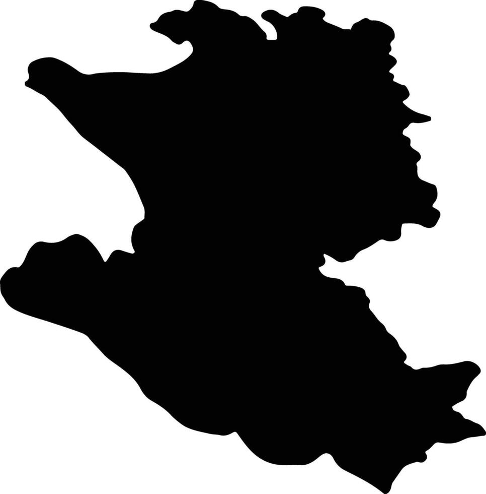 Zlatiborski república do Sérvia silhueta mapa vetor