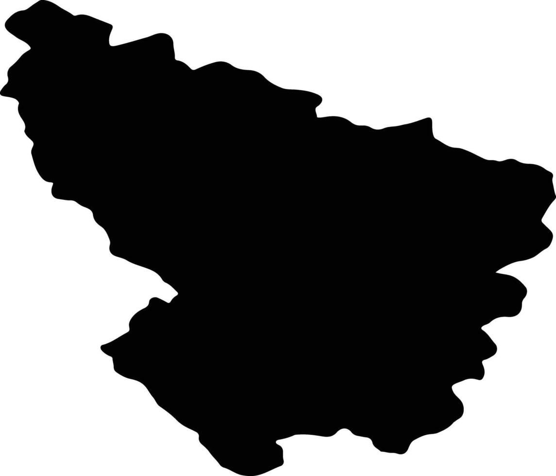sumadijski república do Sérvia silhueta mapa vetor