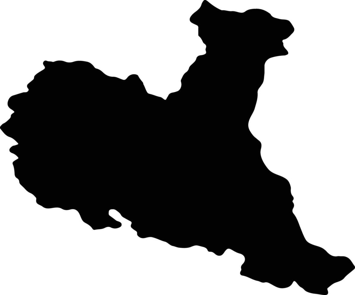 Zajecarski república do Sérvia silhueta mapa vetor