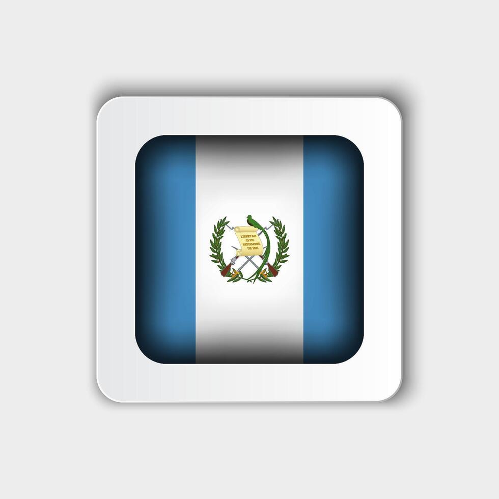 Guatemala bandeira botão plano Projeto vetor