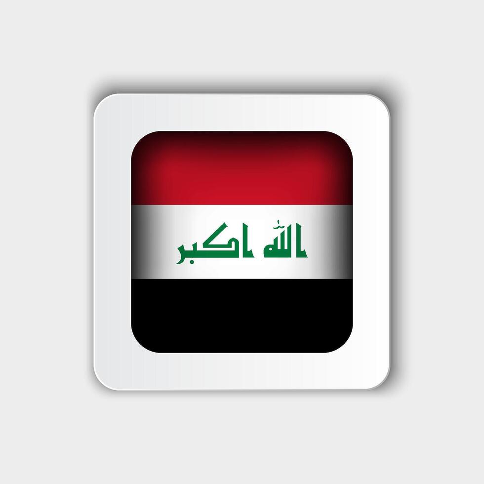 Iraque bandeira botão plano Projeto vetor
