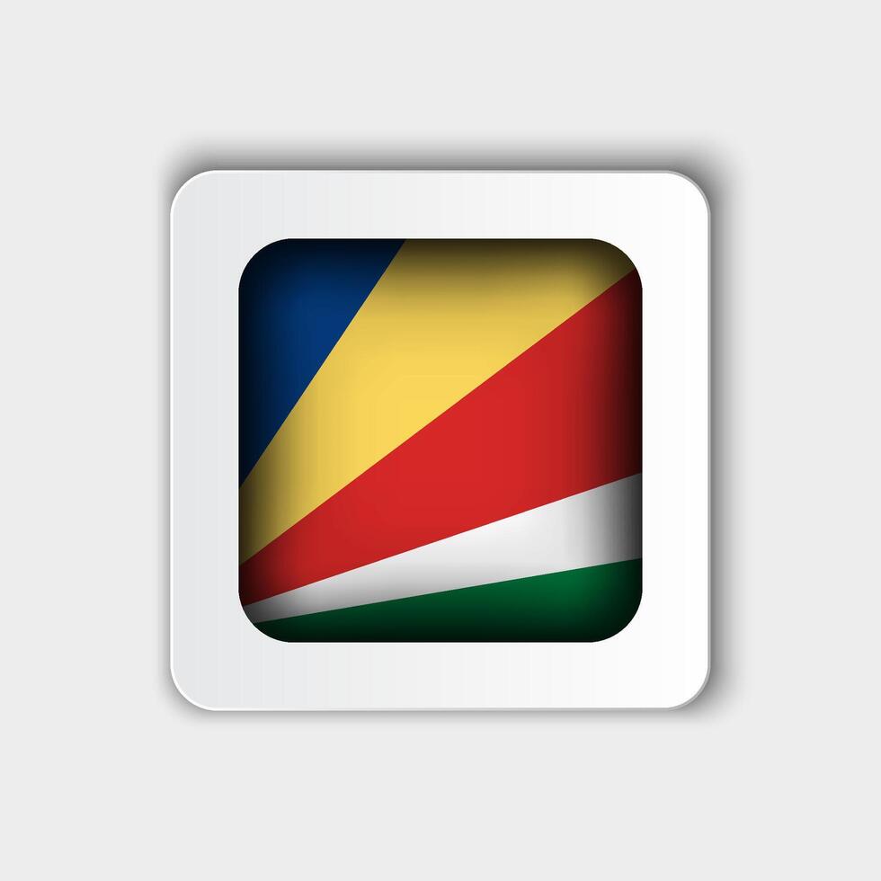 seychelles bandeira botão plano Projeto vetor