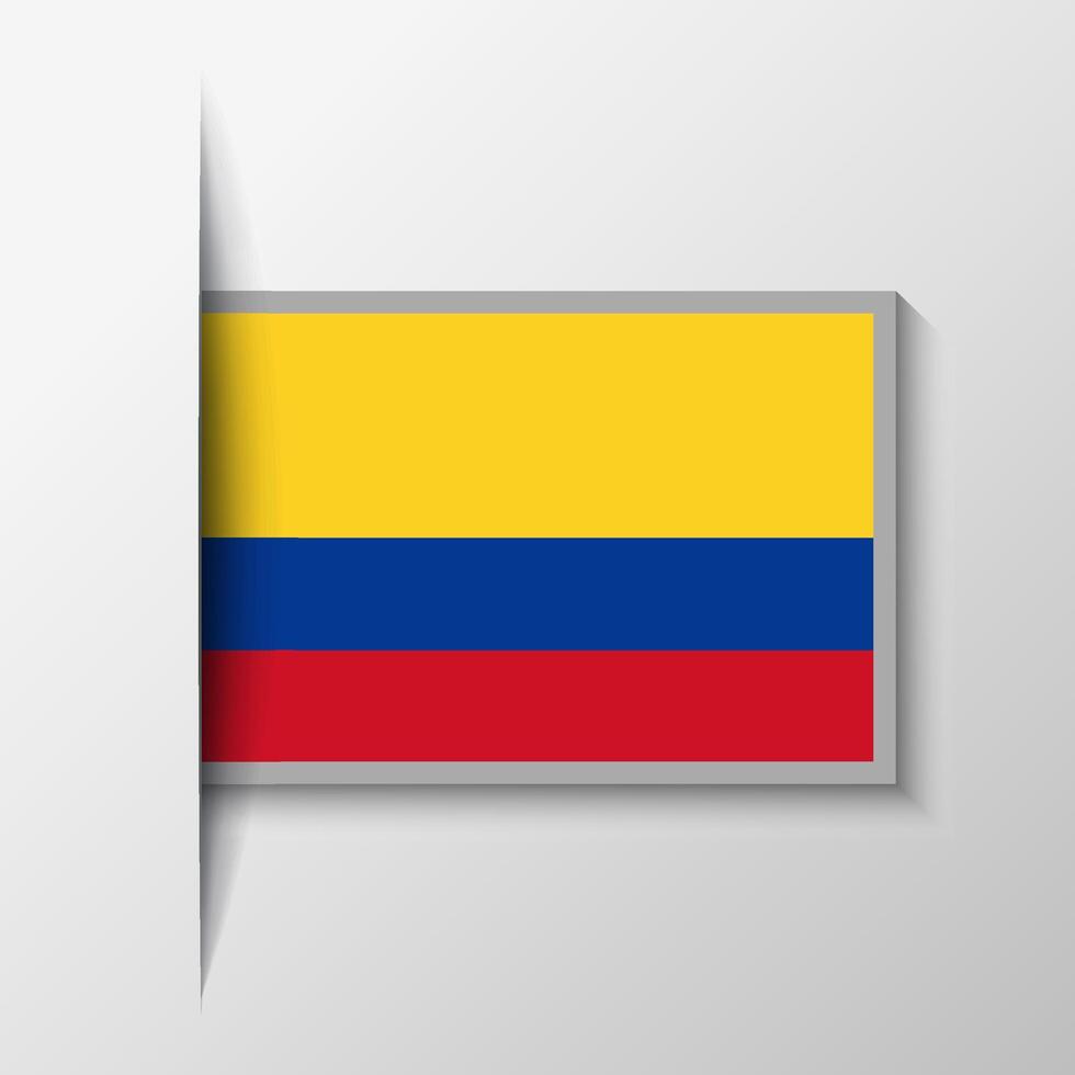 vetor retangular Colômbia bandeira fundo