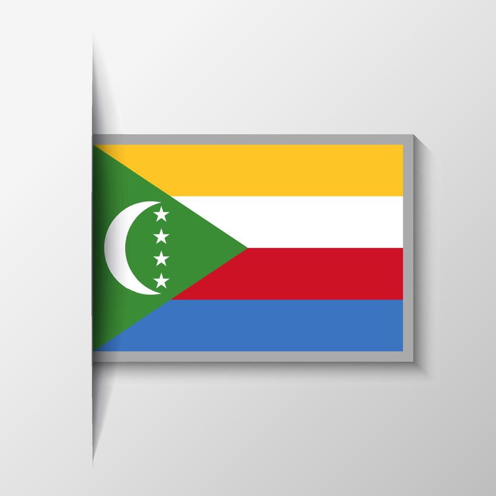 vetor retangular Comores bandeira fundo