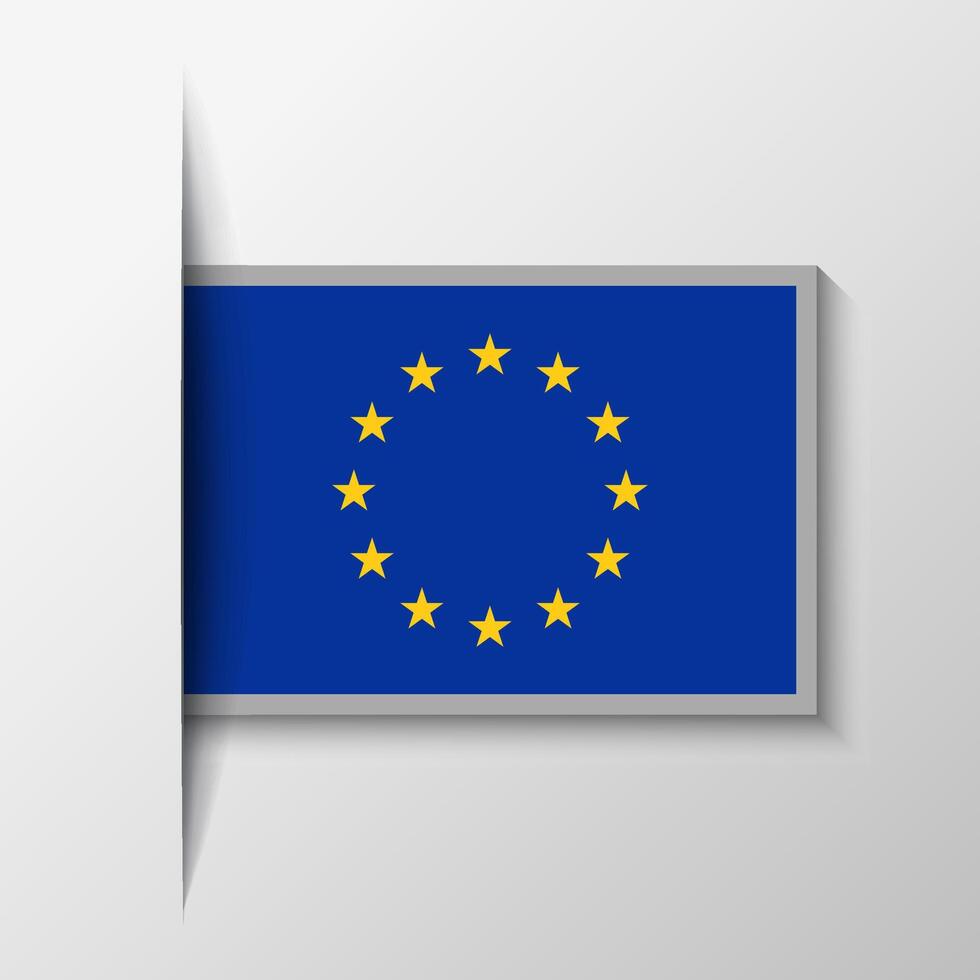 vetor retangular europeu União bandeira fundo