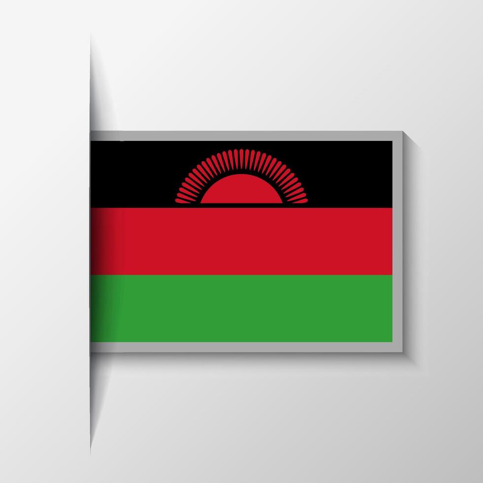 vetor retangular malawi bandeira fundo