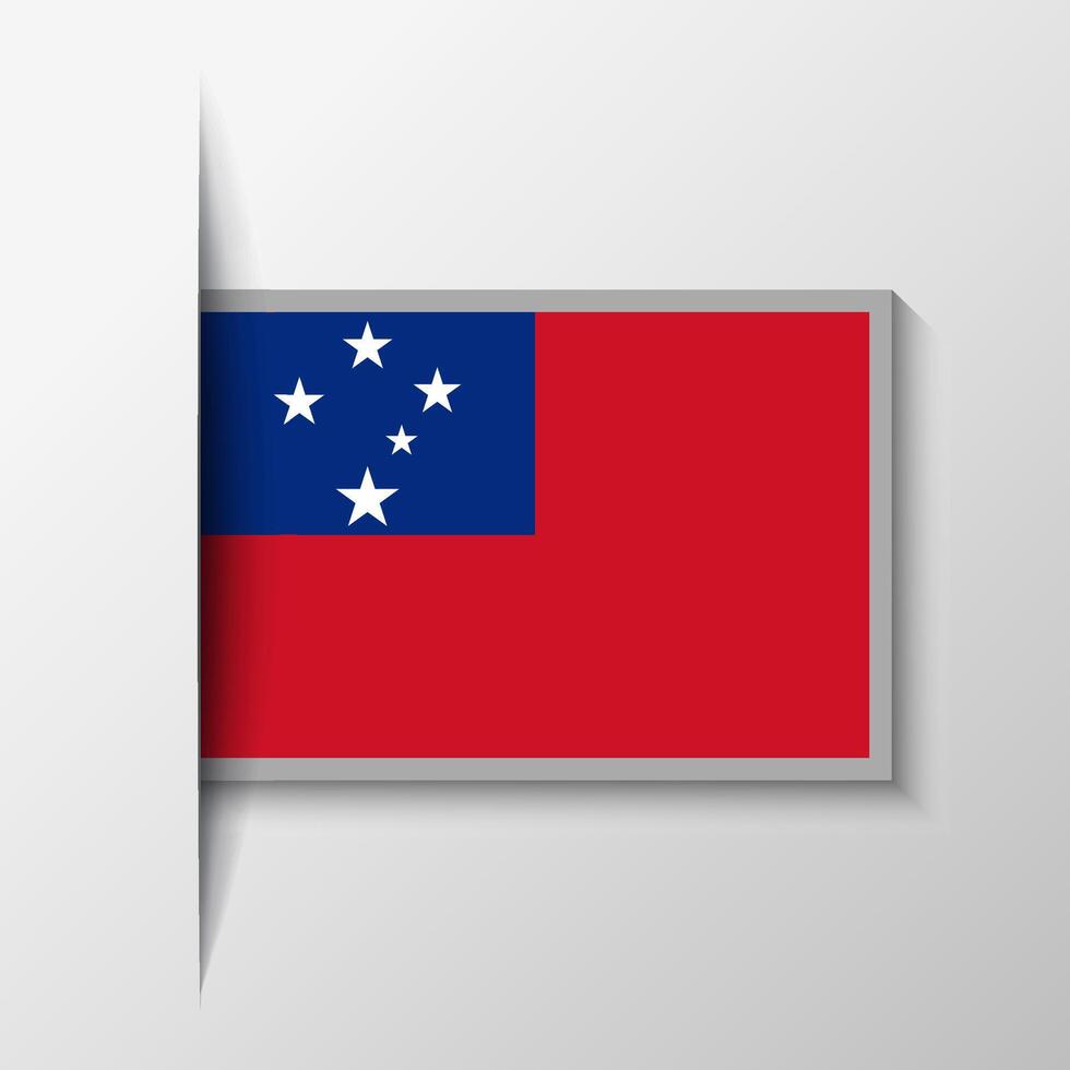 vetor retangular samoa bandeira fundo