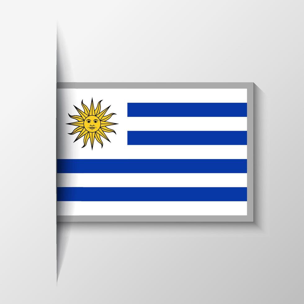 vetor retangular Uruguai bandeira fundo