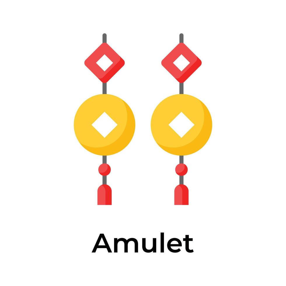 lindo amuleto ícone Projeto dentro moderno estilo pronto para usar vetor