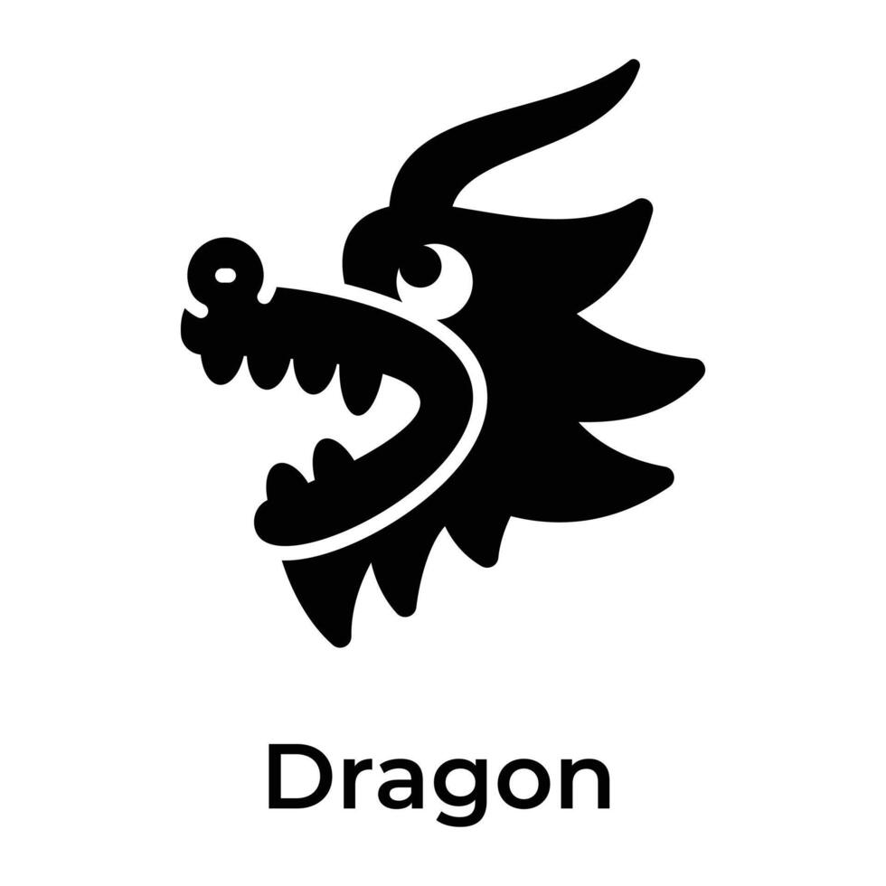 chinês símbolo do Dragão lindo vetor Projeto isolado em branco fundo