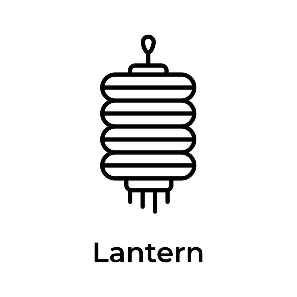 pegue seu aguarde em isto criativamente projetado ícone do chinês lanterna vetor