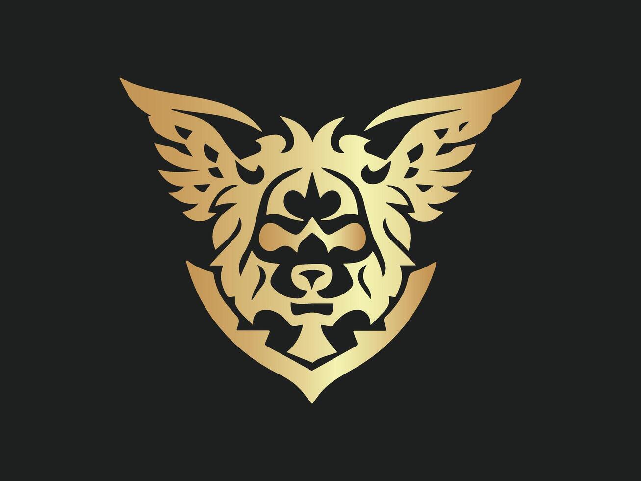 anjo leão logotipo Projeto ícone símbolo vetor ilustração.