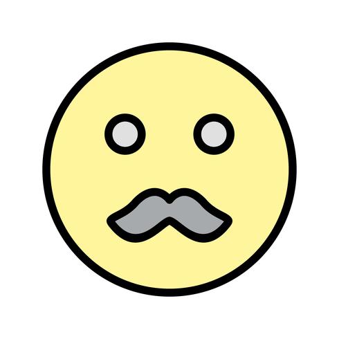 Bigode Emoji Vector ícone