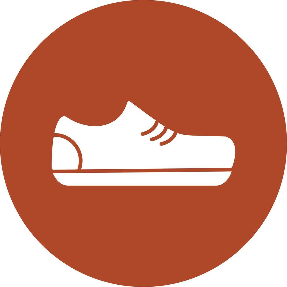 ícone de círculo de glifo de sapatos de ginástica vetor
