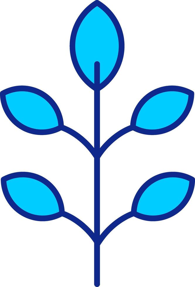 folha azul preenchidas ícone vetor
