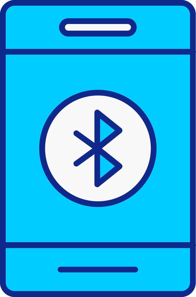 Bluetooth azul preenchidas ícone vetor