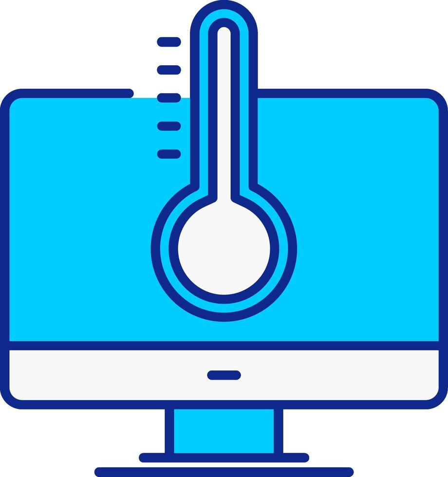 temperatura azul preenchidas ícone vetor