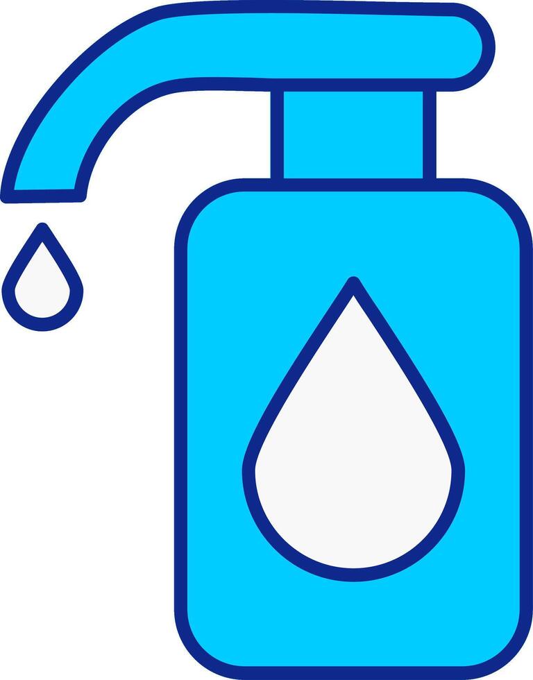 limpeza líquido azul preenchidas ícone vetor