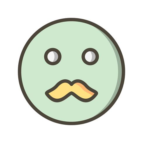 Bigode Emoji Vector ícone