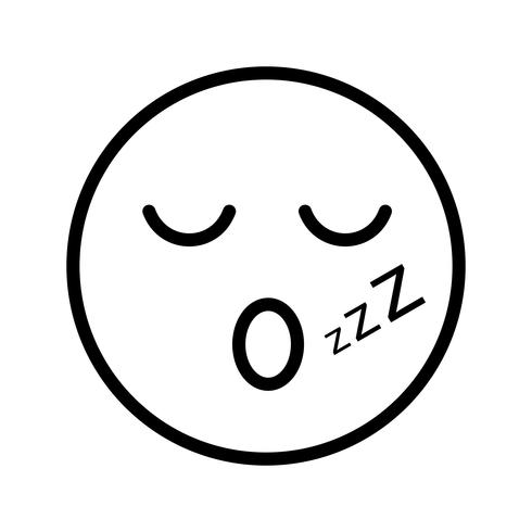 Dormir Emoji Vector Icon