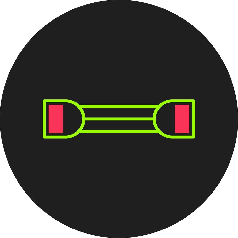 ícone de círculo de glifo expansor de peito vetor