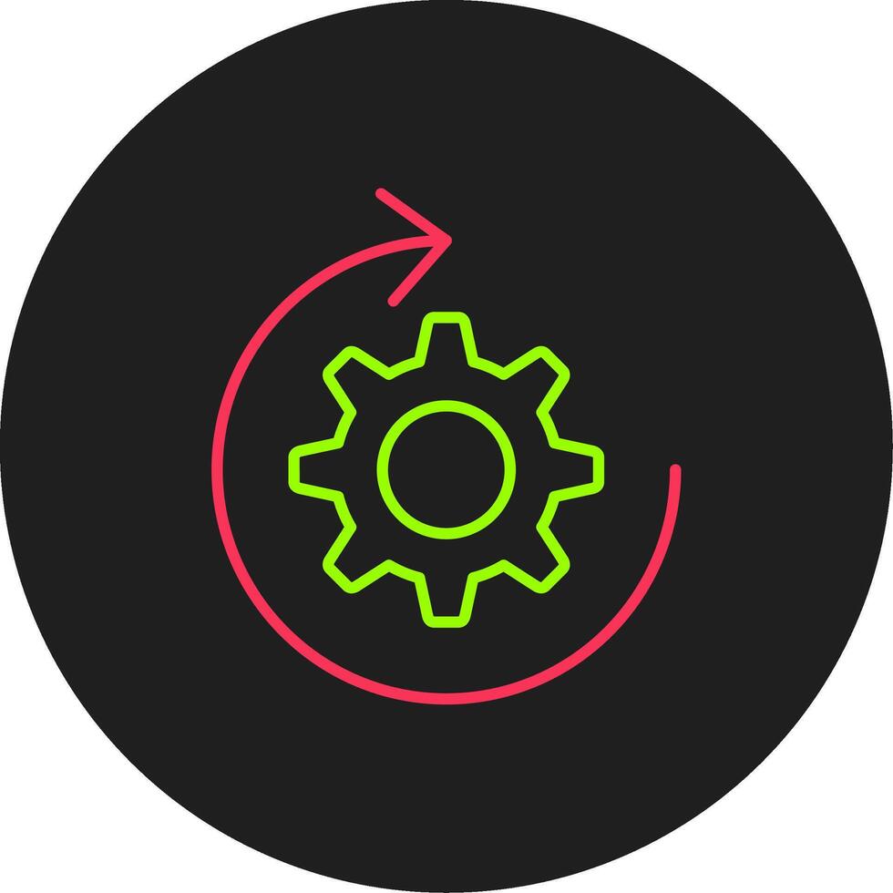 ícone de círculo de glifo de processo vetor