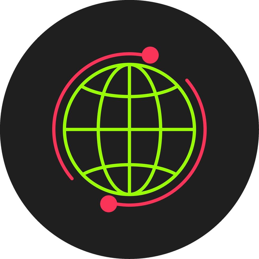 global glifo círculo ícone vetor