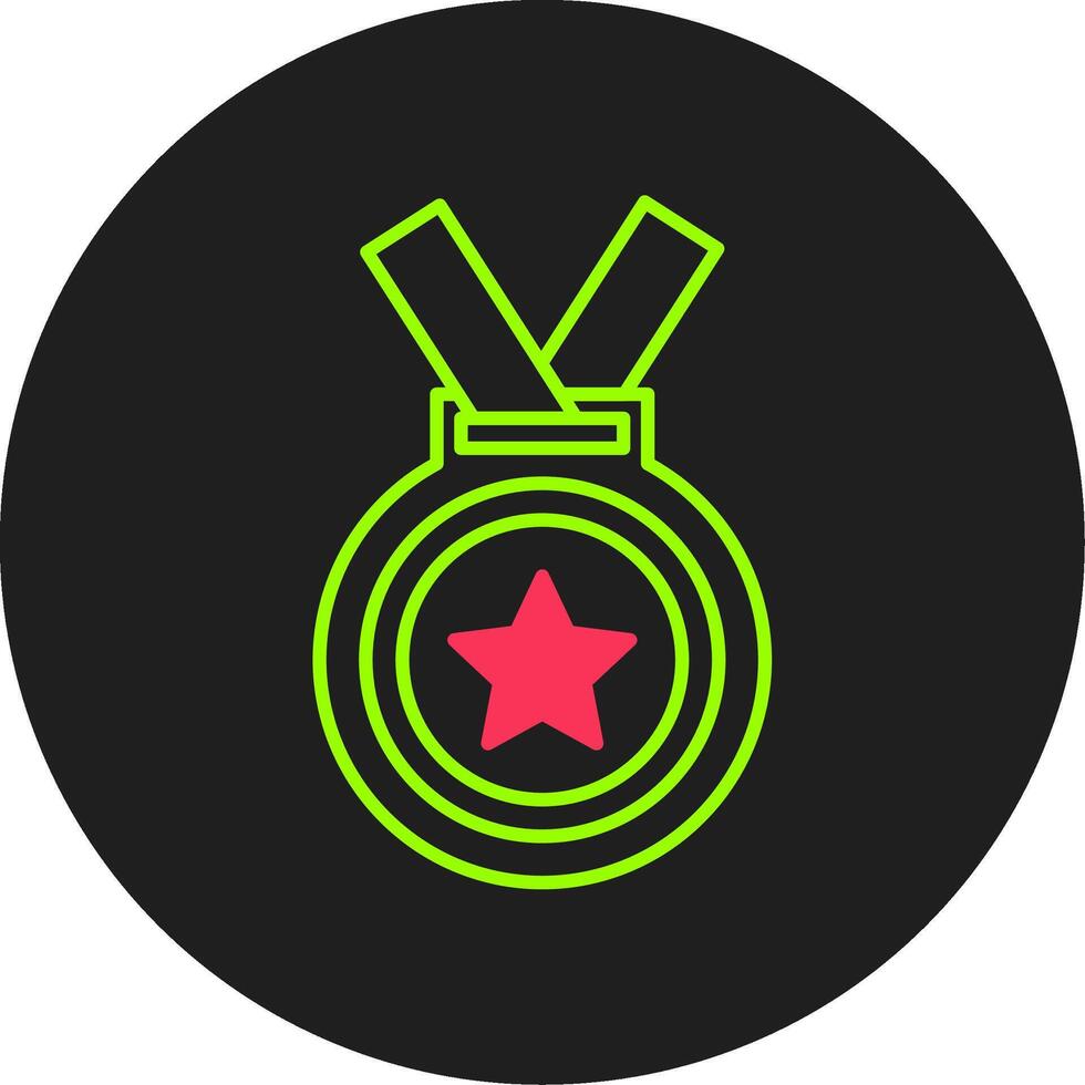 ícone de círculo de glifo de medalha vetor