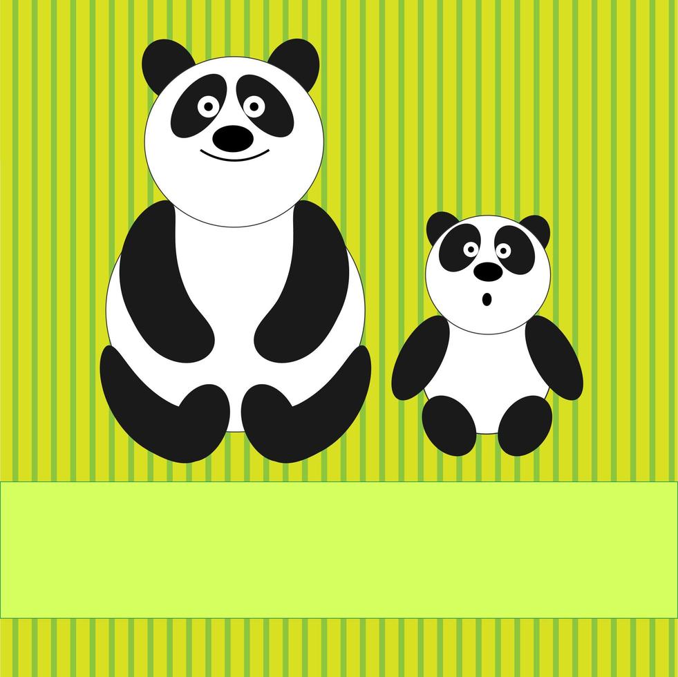 família de pandas vetor