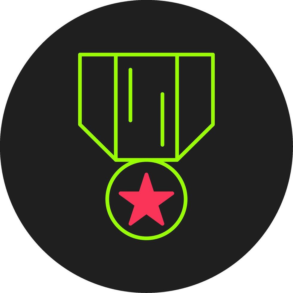 medalha do honra glifo círculo ícone vetor