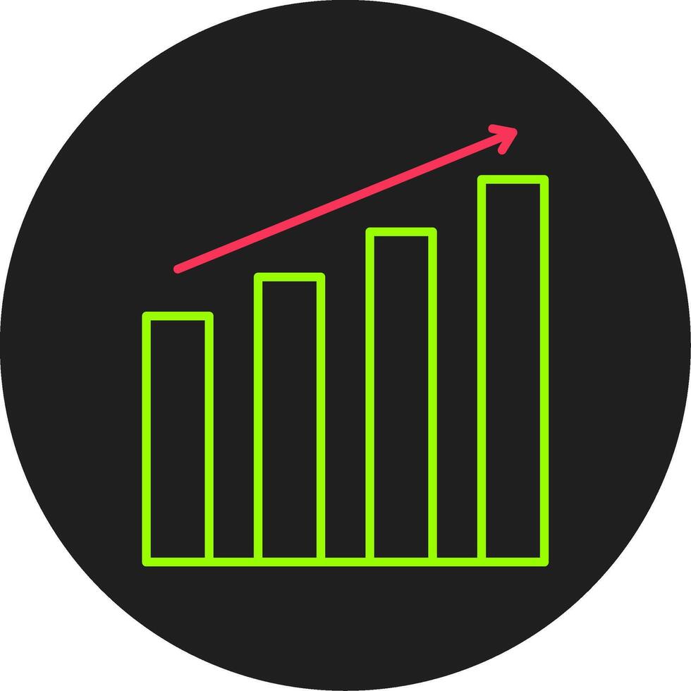 Barra gráfico glifo círculo ícone vetor