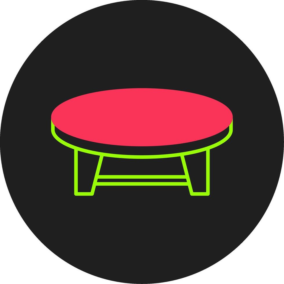 ícone de círculo de glifo de mesa de café vetor