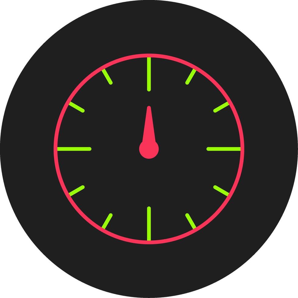 ícone de círculo de glifo de relógio vetor