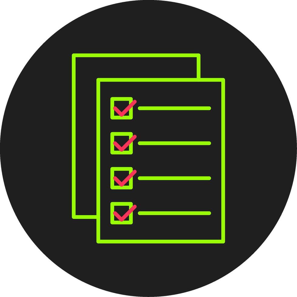 ícone de círculo de glifo de documento vetor