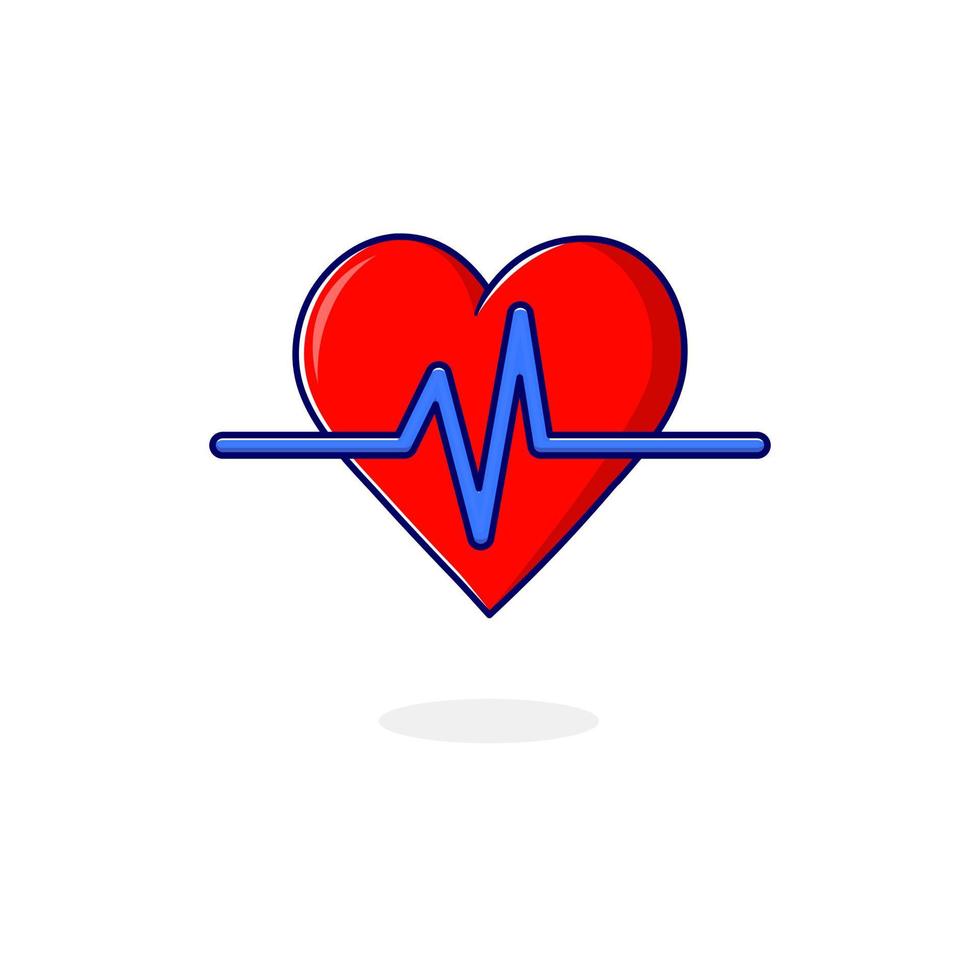 ilustração do ícone de freqüência cardíaca. ícone de estilo cartoon vetor