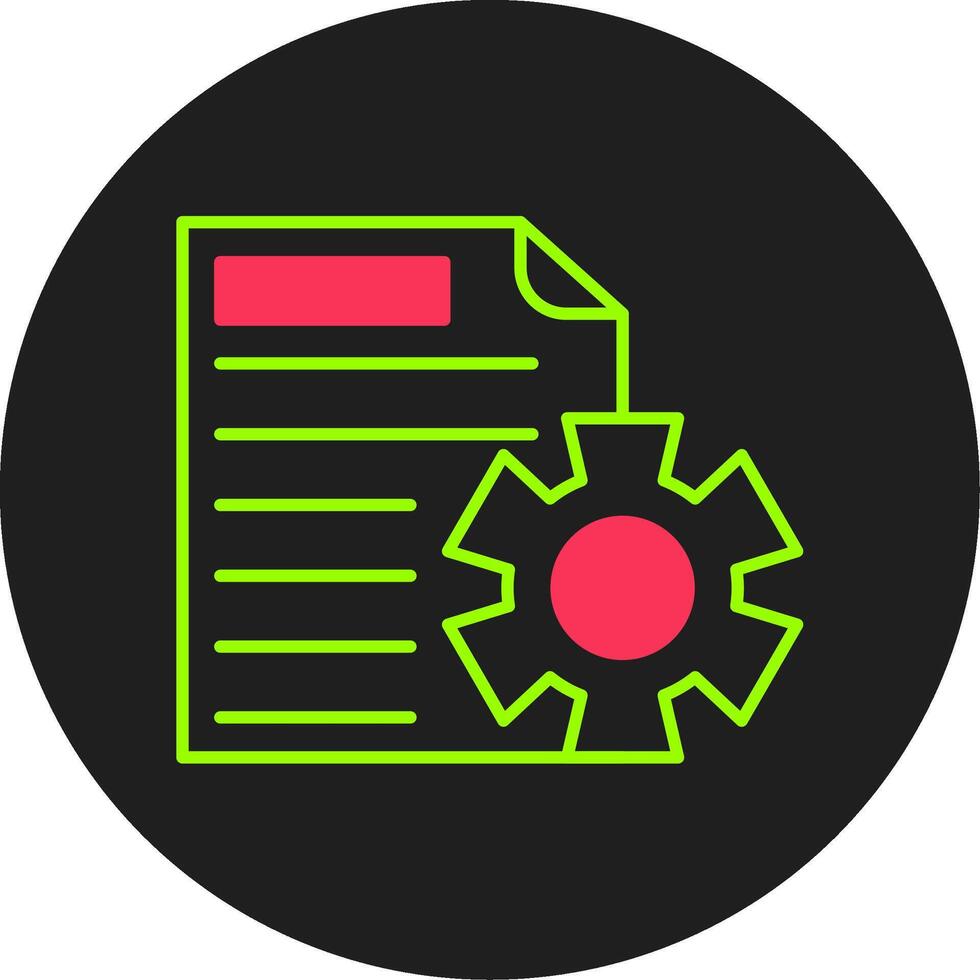 ícone de círculo de glifo de relatório vetor
