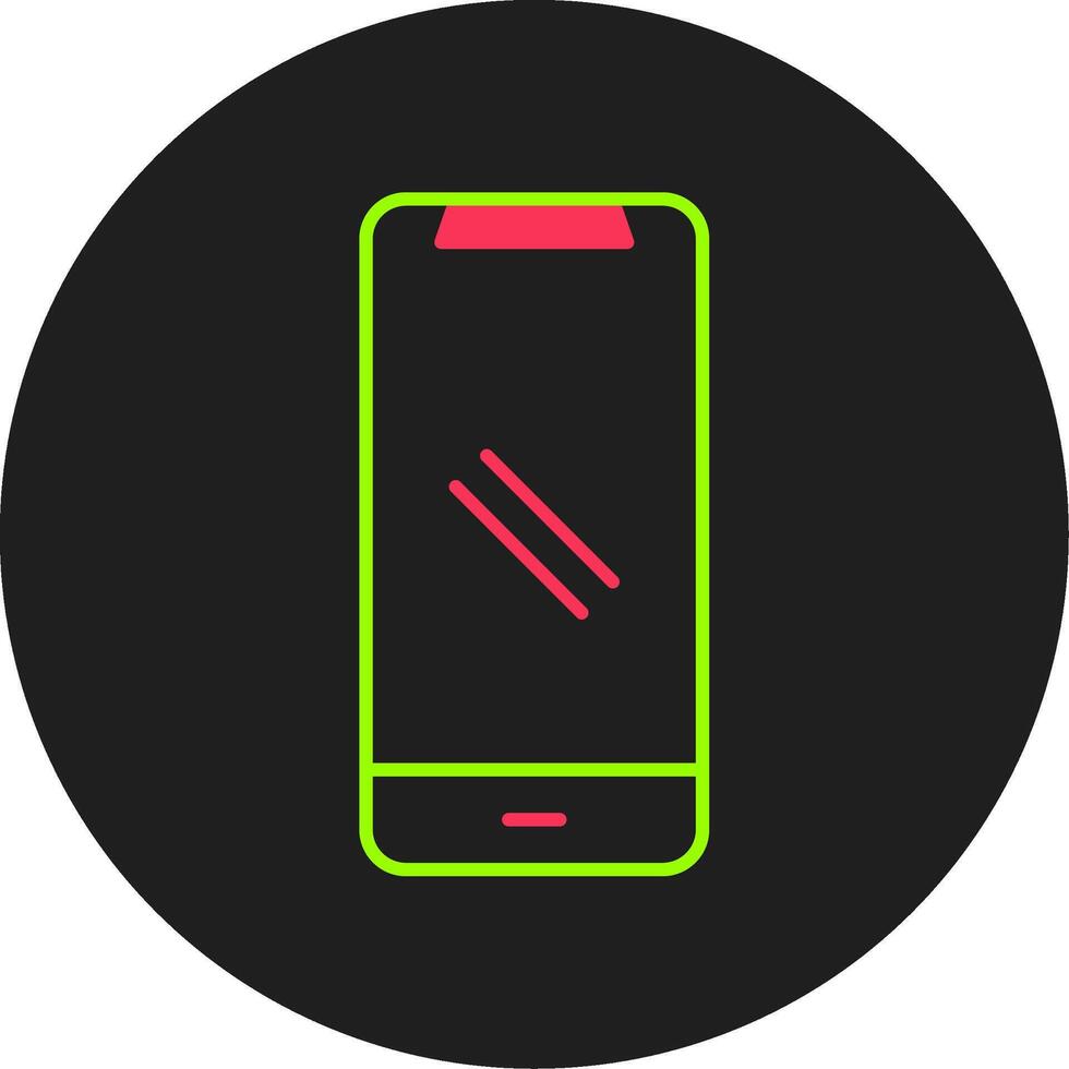 ícone de círculo de glifo de smartphone vetor