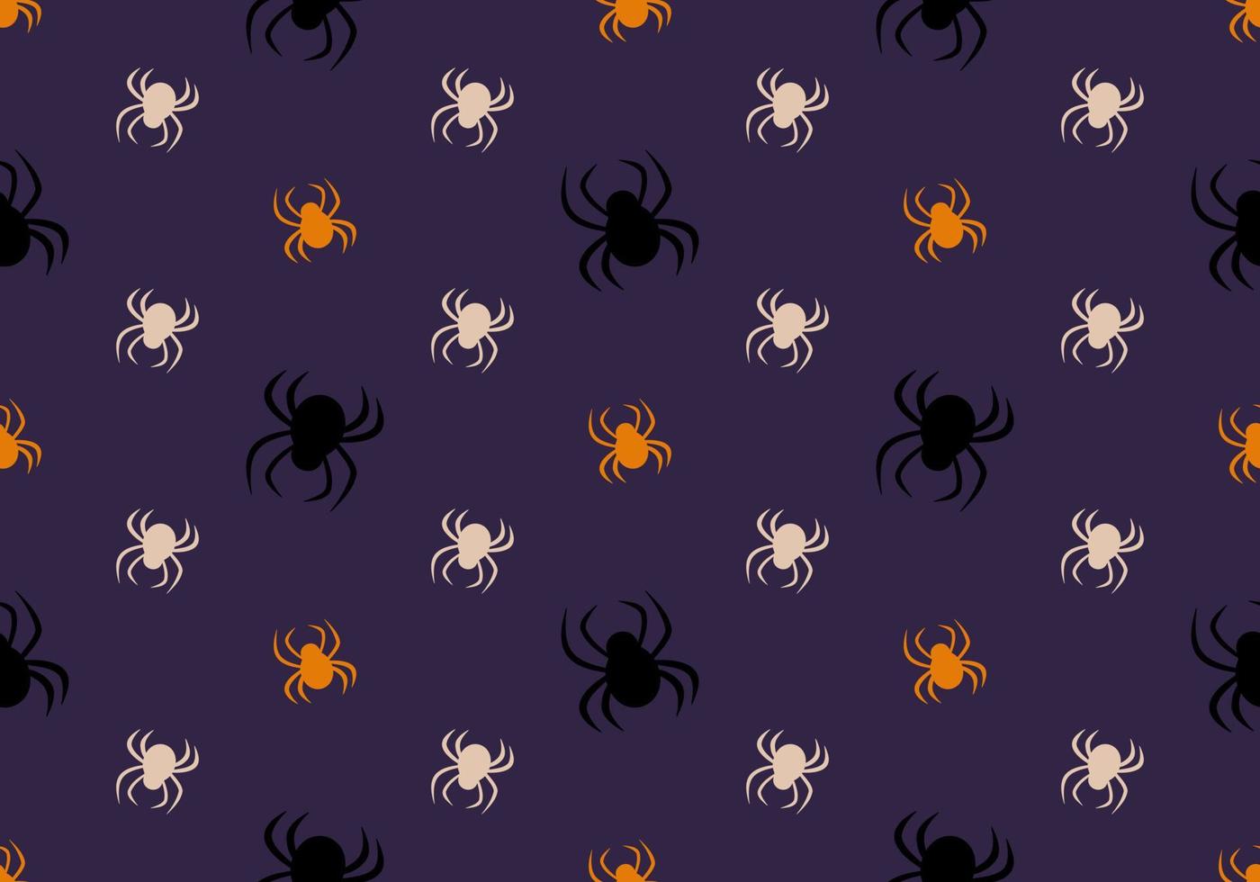 padrão sem emenda com aranhas. decoração de festa de halloween. fundo festivo para papel, têxteis, férias e design vetor