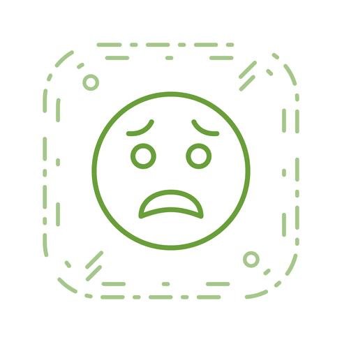 Ícone de vetor emoji com medo