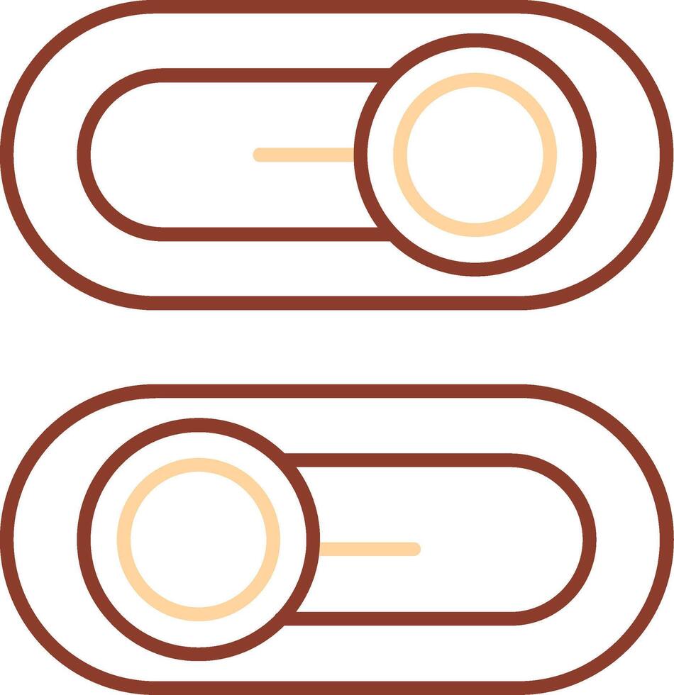 ícone de mudança de linha de duas cores vetor