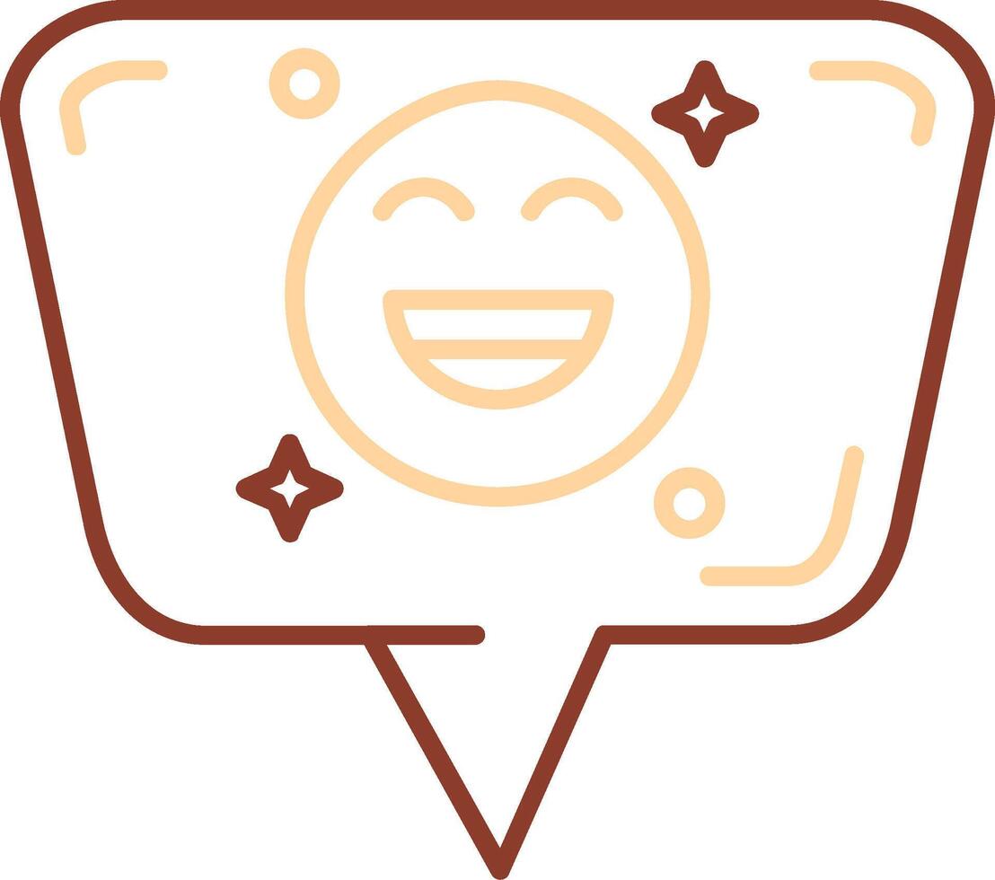 emoji linha dois cor ícone vetor