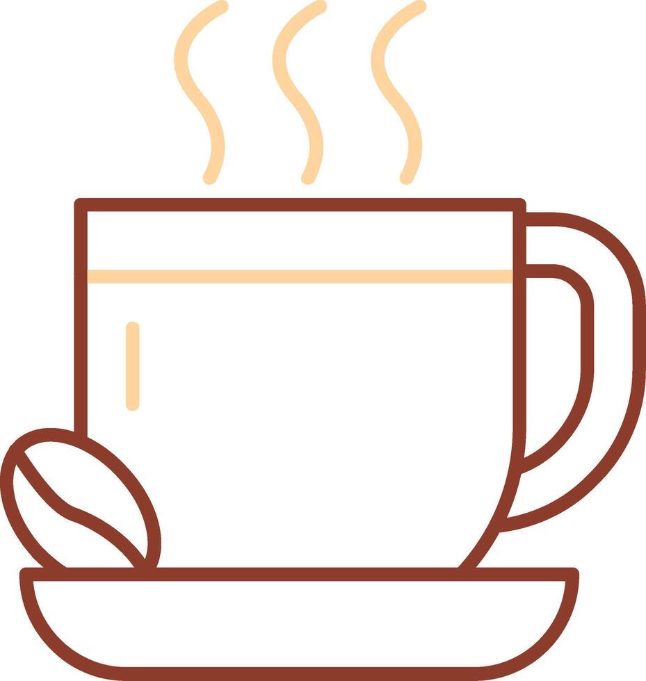 ícone de duas cores da linha de café vetor