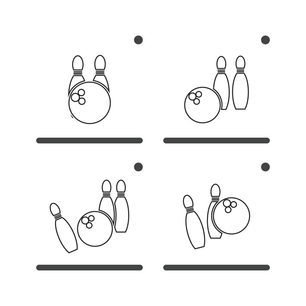ilustração vetorial de modelo de design gráfico ícone de boliche vetor