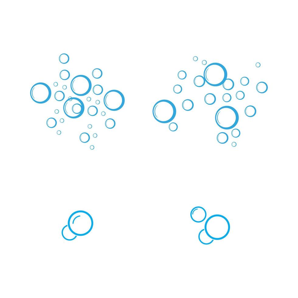 modelo de design de ilustração vetorial de água de bolha vetor